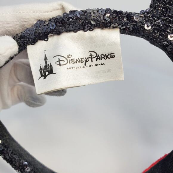 Disney Minnie Mouse Sequin Ears Black Red Hair Accessories - Picture 8 of 12